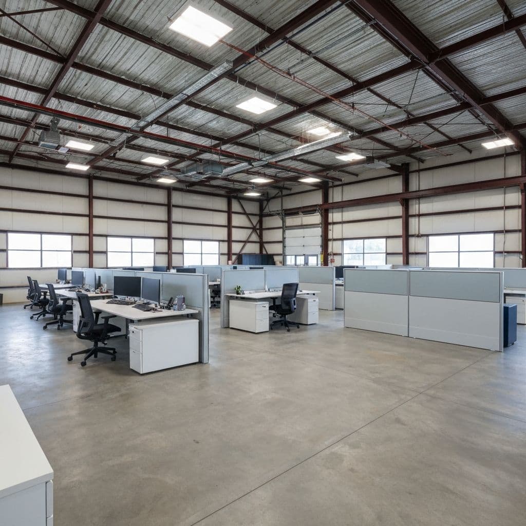 Industrial warehouse cleaning
