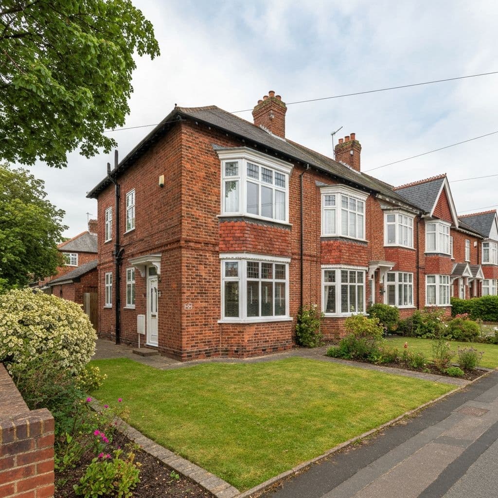 Modern UK brick residential property exterior