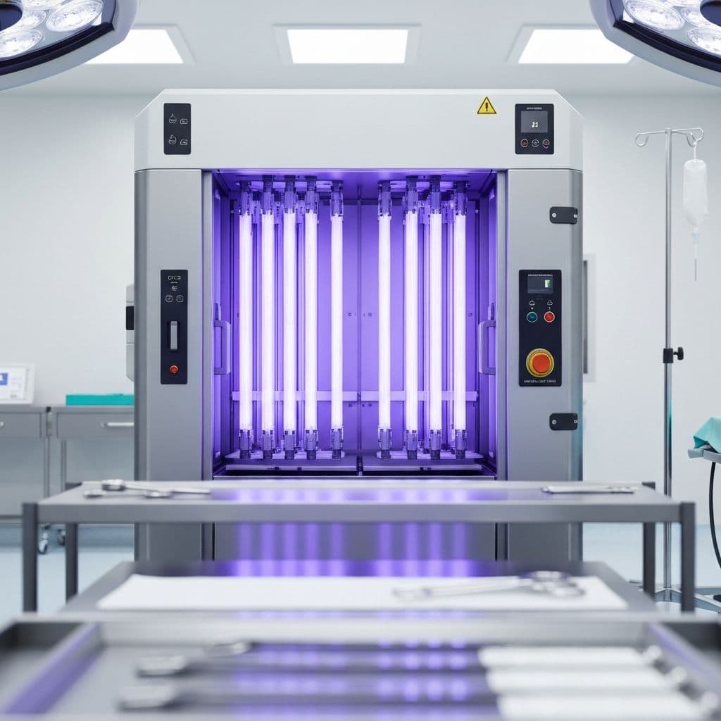 UV-C equipment in hospital room